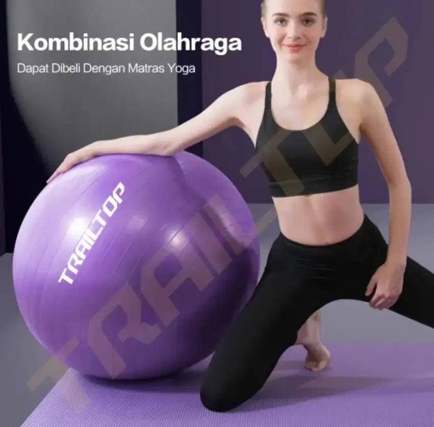 Trailtop Gym Ball Bola Fitness Free Pompa