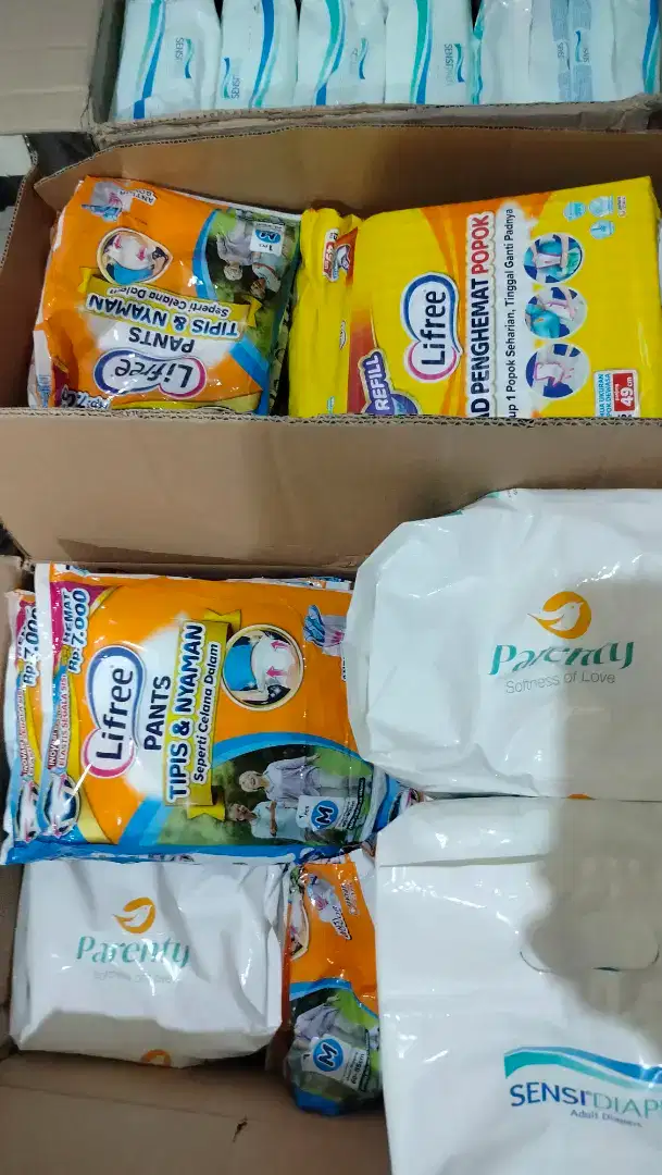 Pampers Dewasa, Penghemat popok, Pad, Merk Lifree, Sensi, Parenty