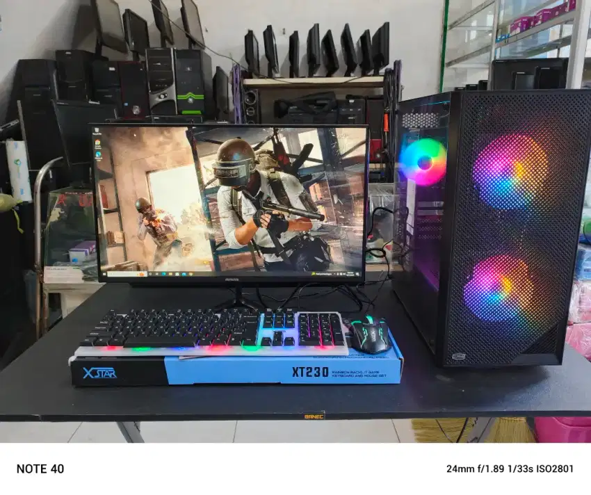 Komputer 1 set siap pakai. Intel core i5 vga gtx 1050 monitor 24 led