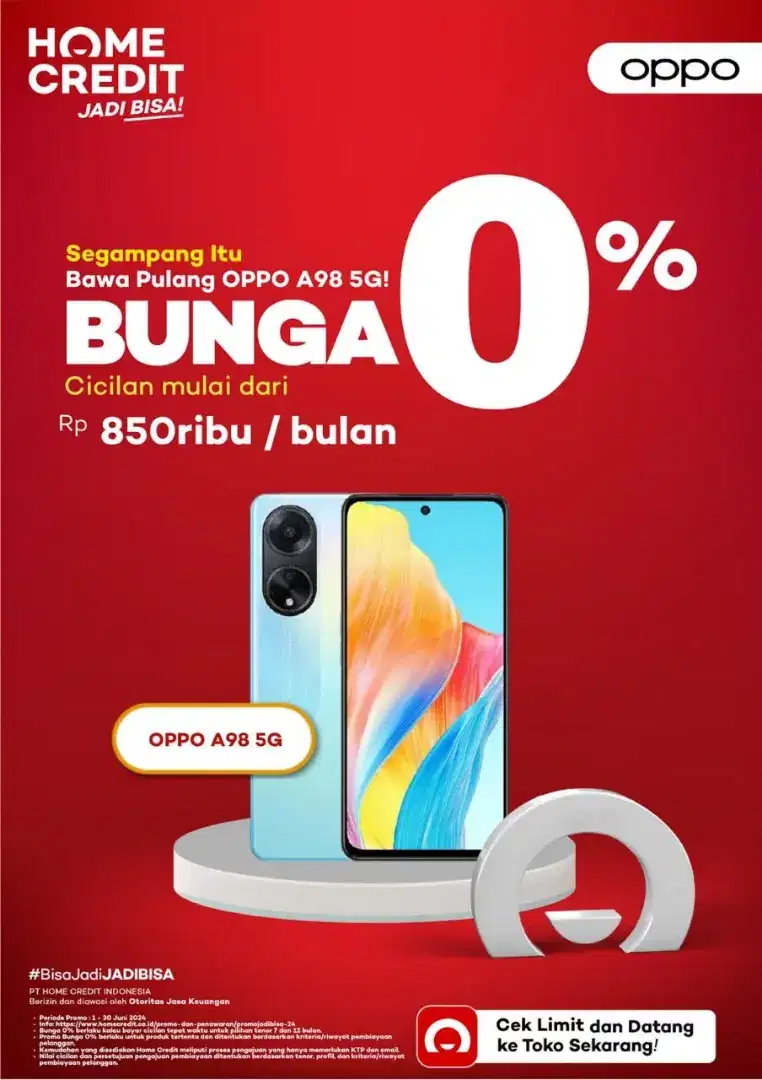 Segampang itu cicilan hp Oppo A98 promo bebas x cicilan