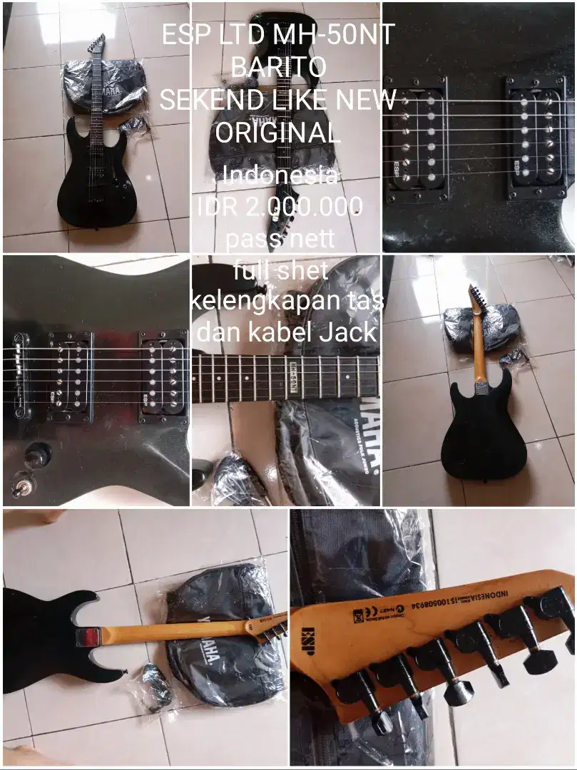 Gitar listrik esp LTD mh 50 NT barito