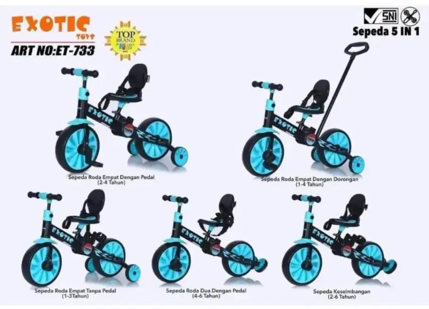 Balance bike exotic 5 in 1