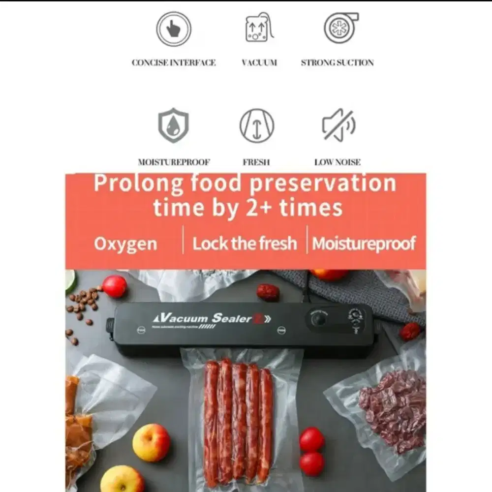 Vacuum Sealer Portable Alat Press Plastik/ Mesin Vacum plastik makanan