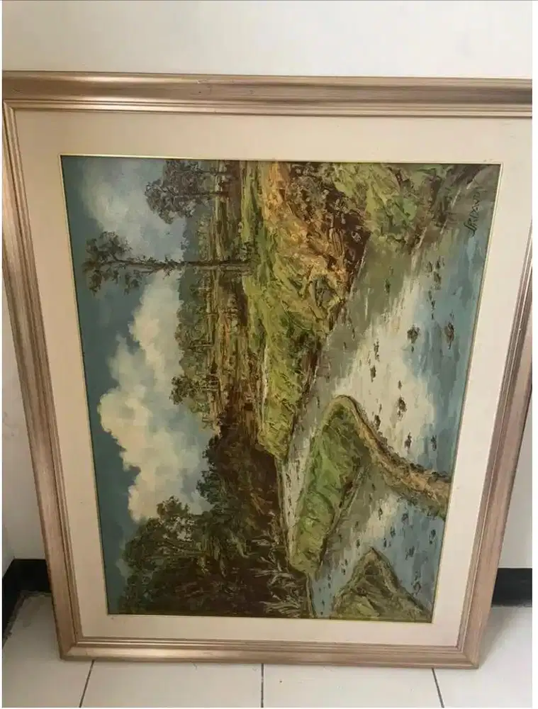 Lukisan Gunung dan Sawah