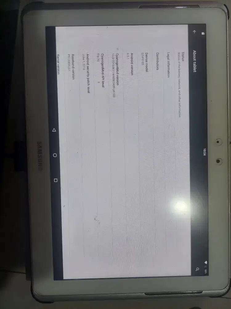 Samsung galaxi tab2 p5100 10 inch