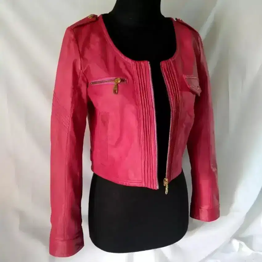 *HARGA PAS* Jaket Kulit Domba Asli Model Crop