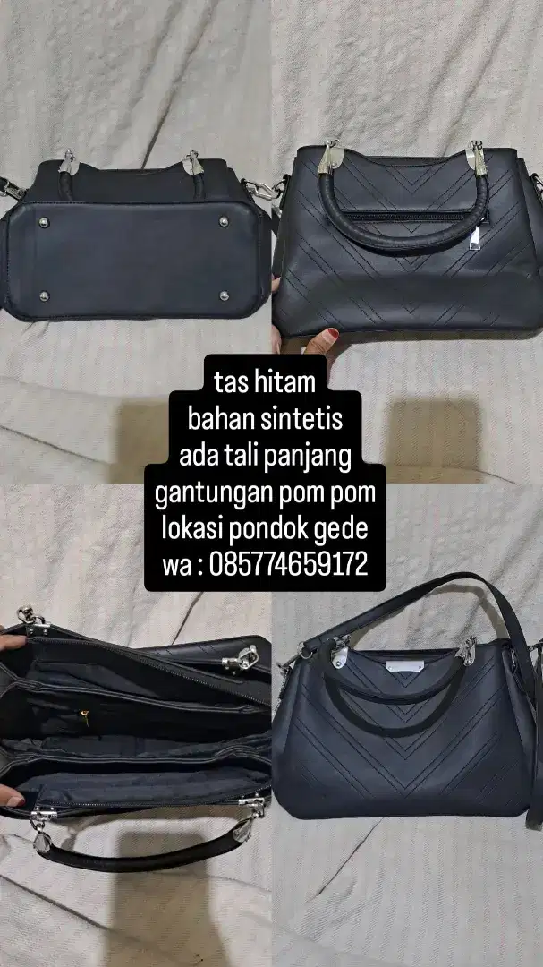 Tas hitam/bahu/handbag