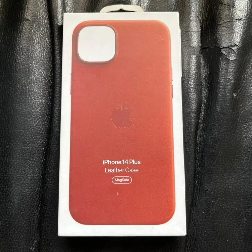 [Baru] Apple iPhone 14 15 Plus Leather Case MagSafe Umber Resmi iBox