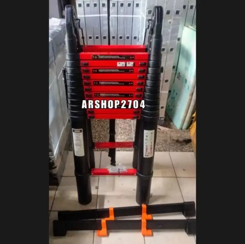 Tangga lipat teleskopik double 10m