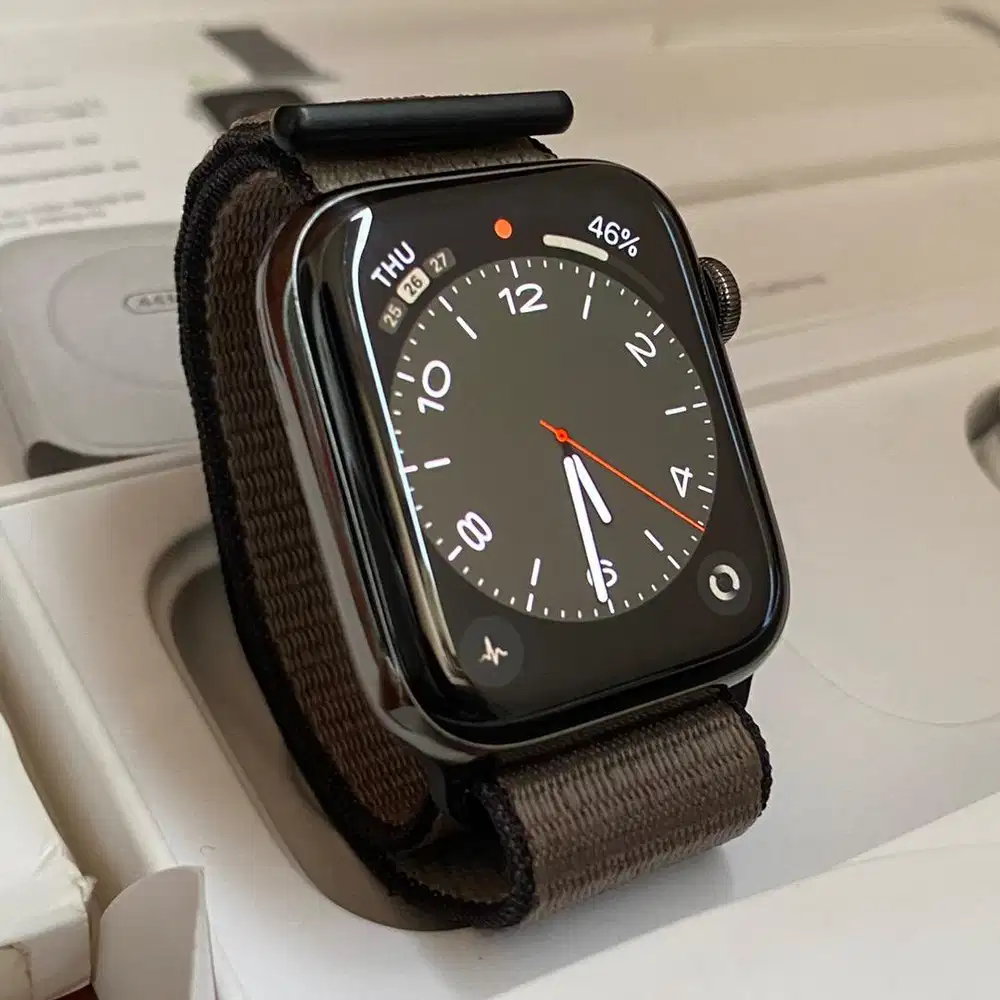 Apple Watch Series 6 44mm Stainless Steel Fullset Original iwatch