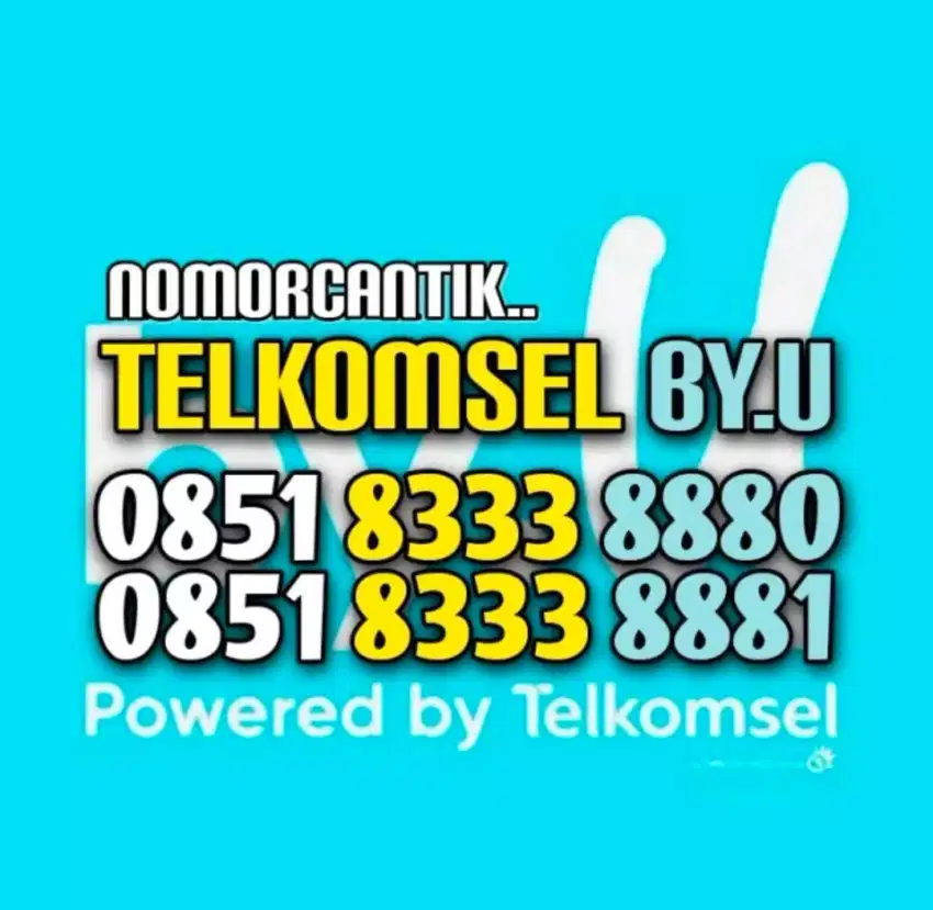 (Bisa COD) Nomor CANTIK Kartu TELKOMSEL By.U ByU HOKI RAPI SUPER MURAH