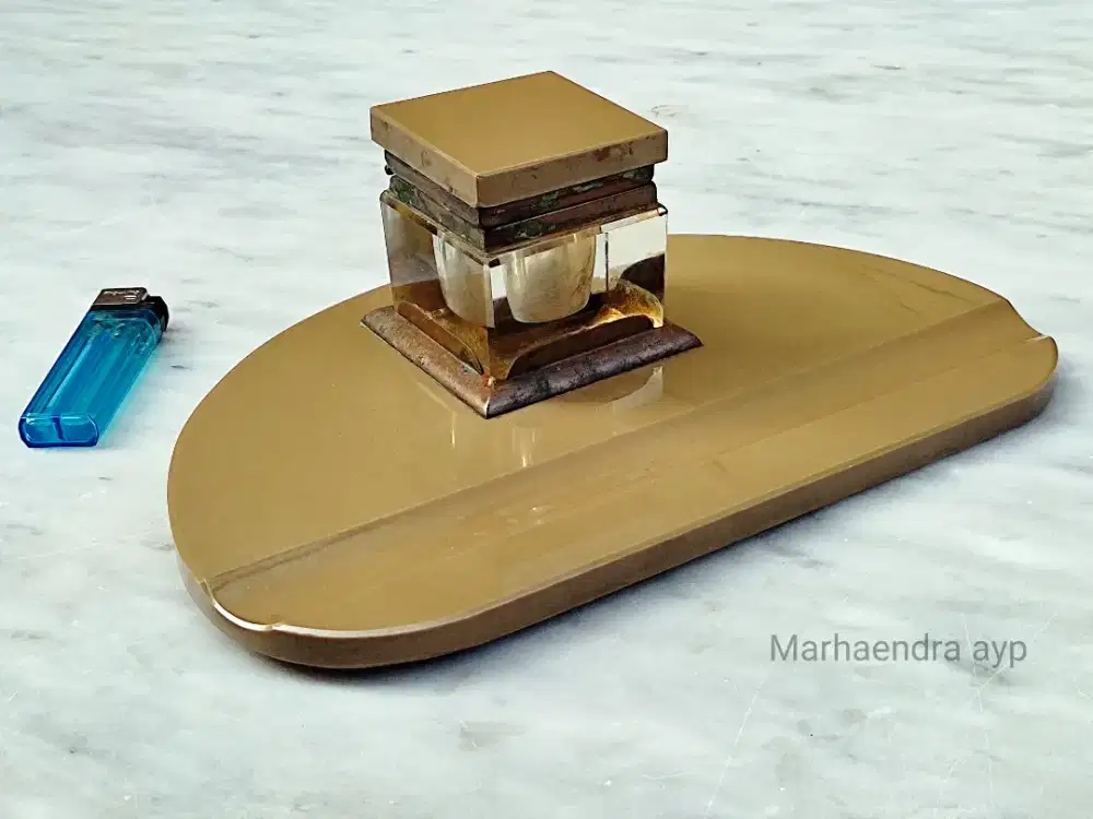 Tempat tinta kristal marmer eropa kolonial art Deco