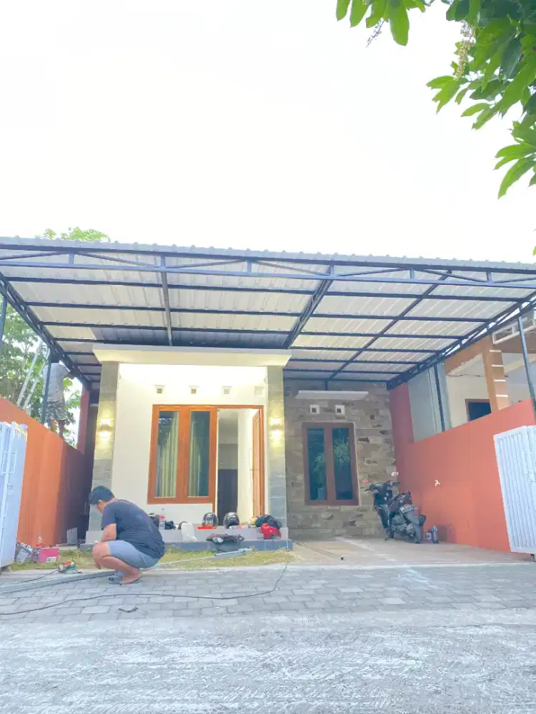 Kanopi bajaringan. Kanopi besi galvanis