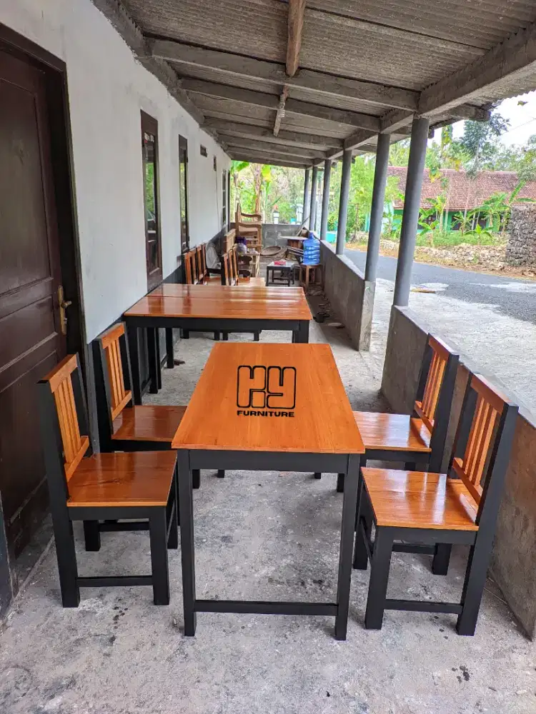 Meja kursi set warung, meja kursi makan