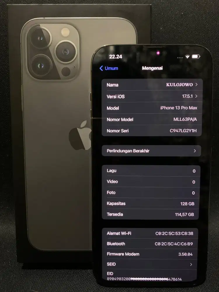 dibli segera iphone 14 1tbGb pro max eks garansi ibox atau inter