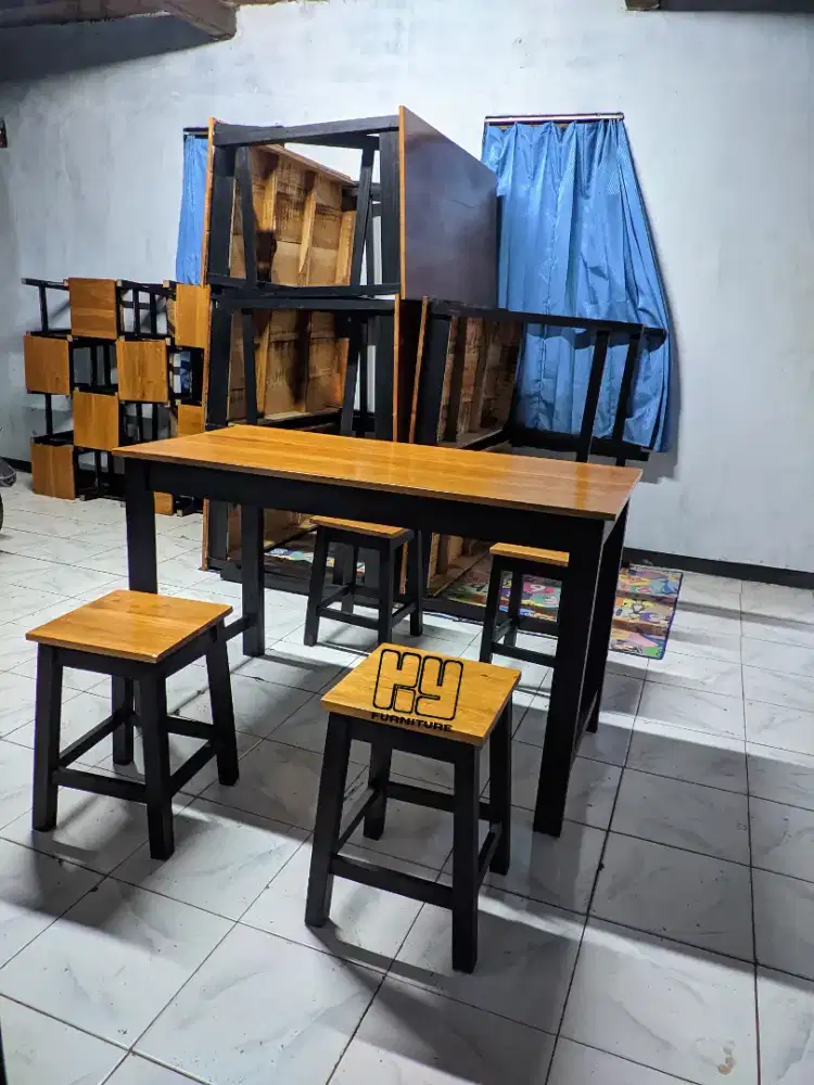 Meja kursi set makan, meja kursi set kedai