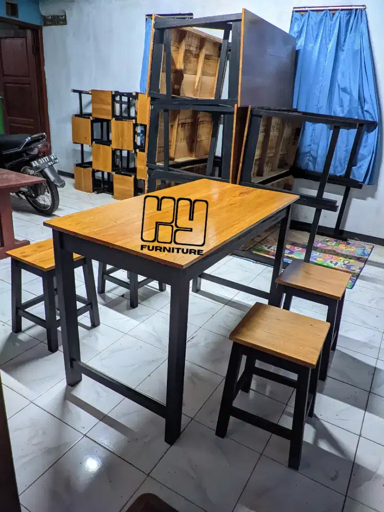 Meja kursi makan, meja kursi warung makan, meja kursi resto
