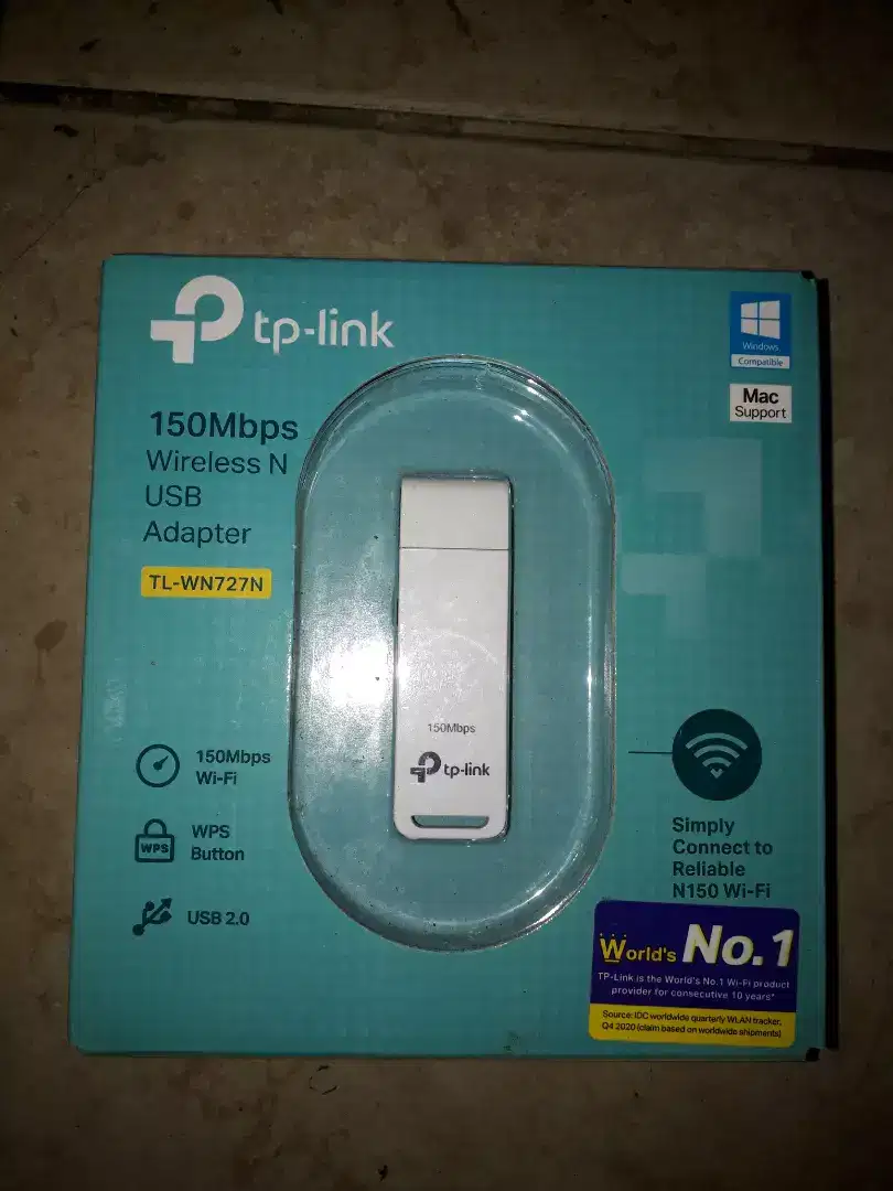 tp-link 150Mbps wireless N USB Adafter TL-WN727N.