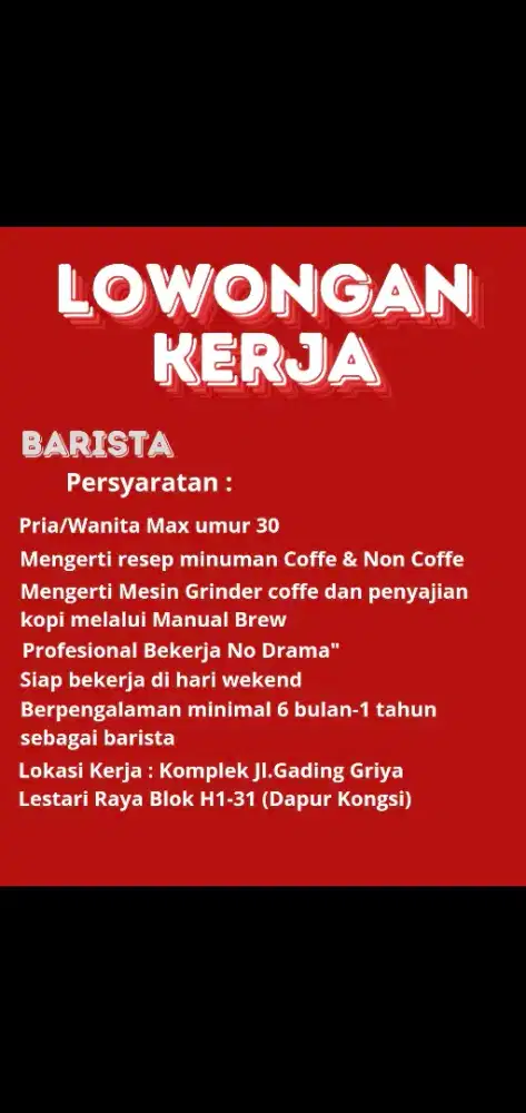 Lowker Racik Kopitiam  daerah Pegangsaan Dua