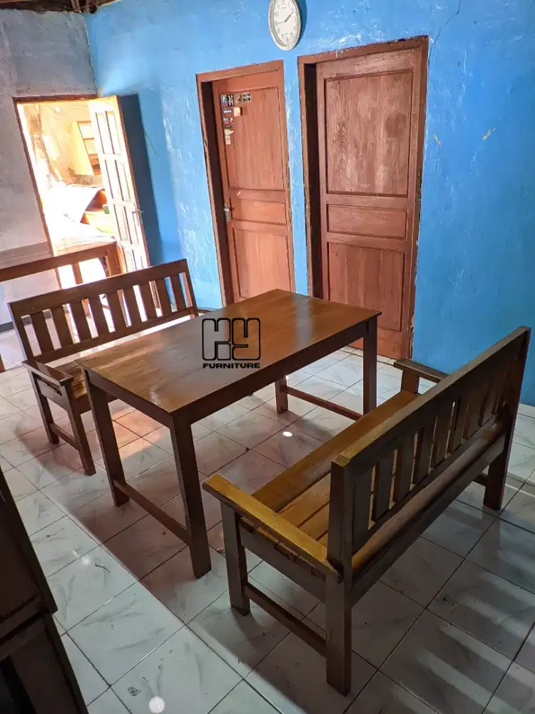 Meja kursi set warung makan, meja kursi set resto