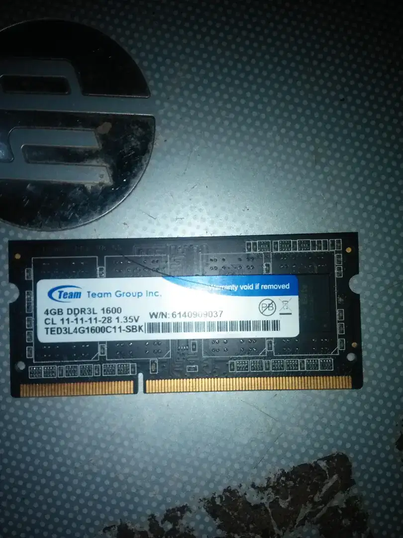 RAM laptop DDR3L merk Team 4GB