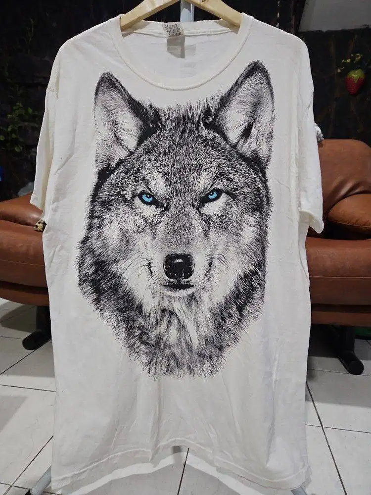 FOTL fruit of the loom serigala wolf kaos baju size L