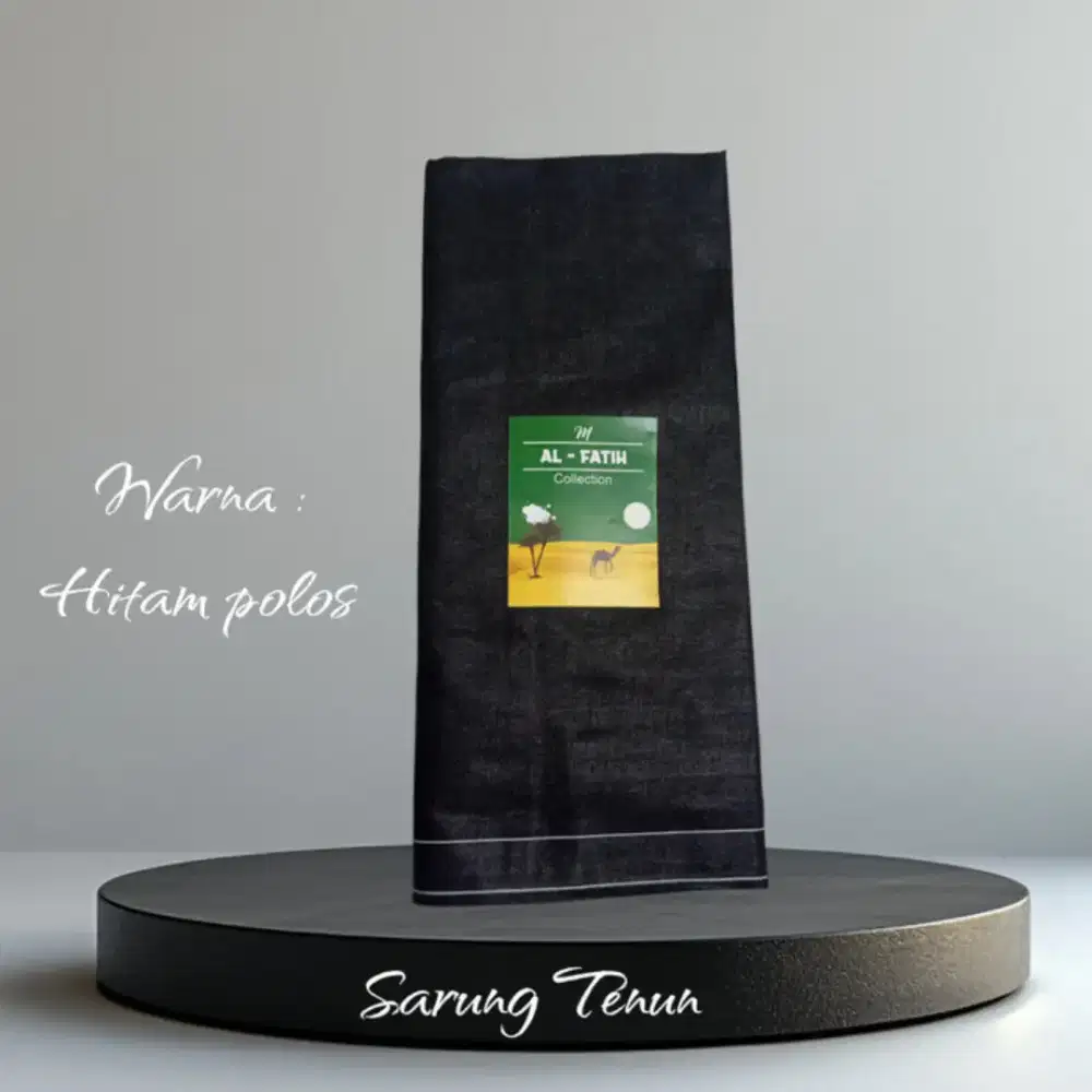 Sarung tenun polos hitam dan putih bisa COD