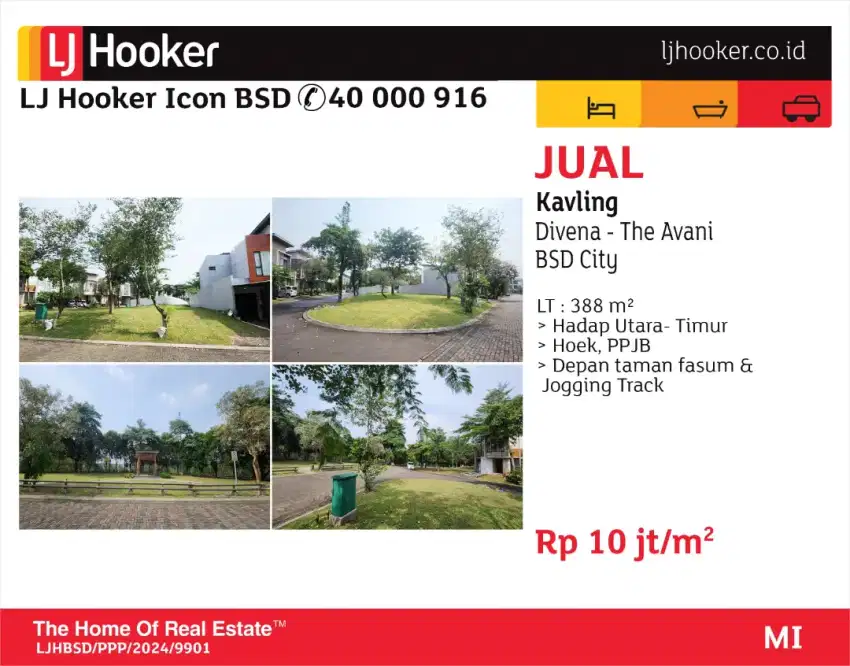 jual kavling hoek the avani bsd city cluster divena