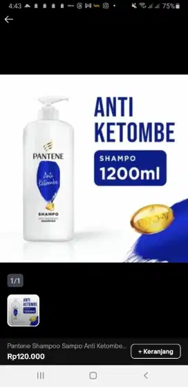 Sampo Pantene Anti Ketombe 1200 ml