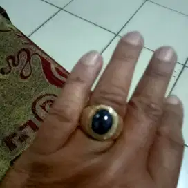 Blue safir ring titanium 9