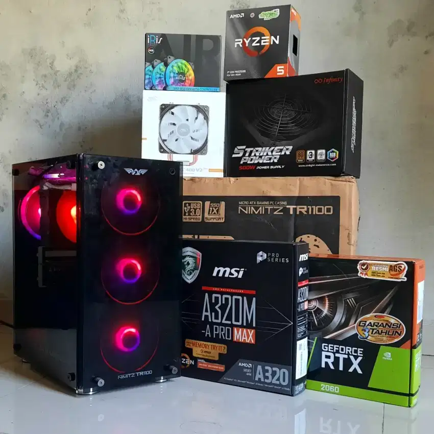 PC Komputer Gaming Rakitan AMD Ryzen 5 3500 VGA RTX2060