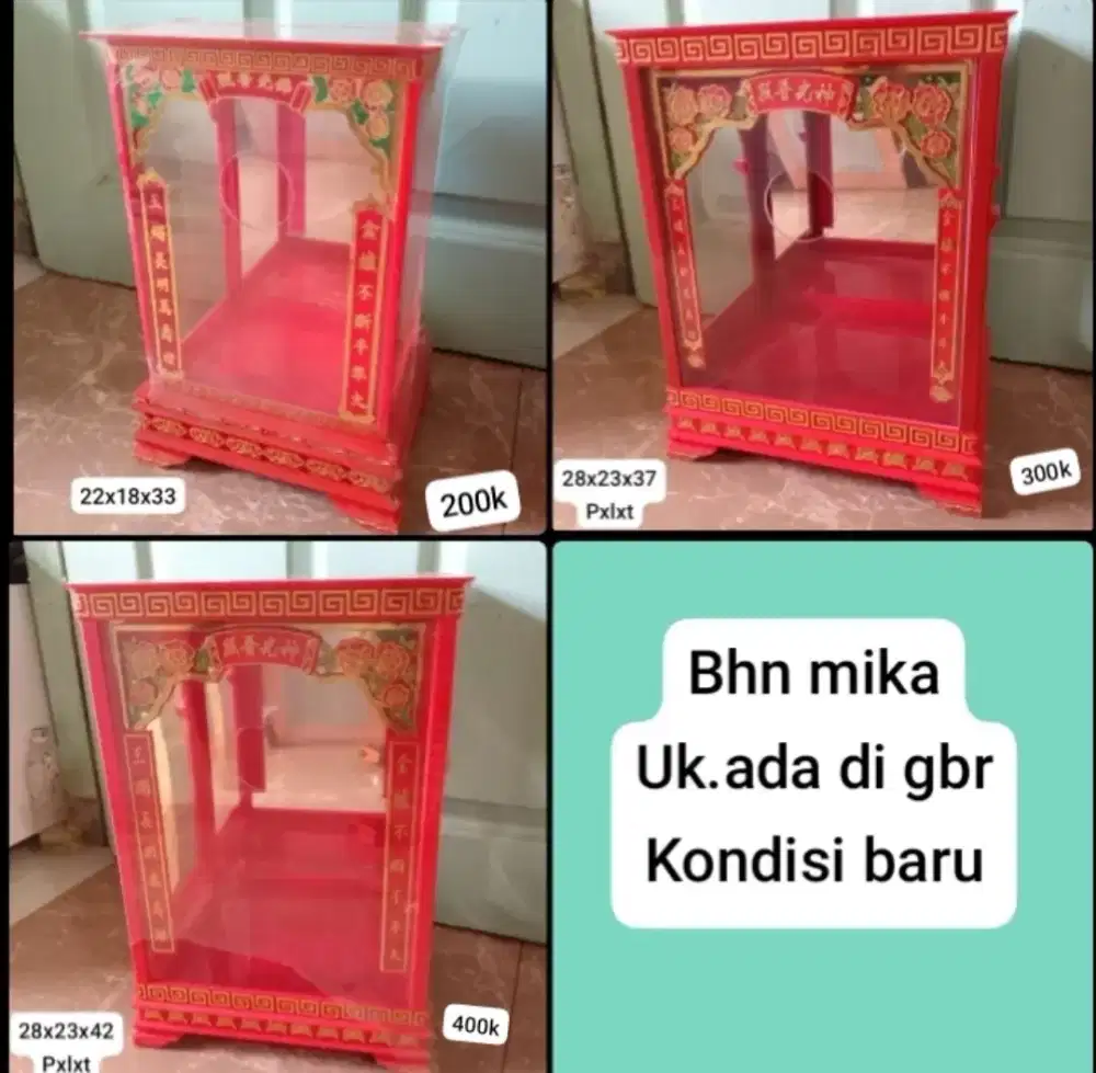 Hiasan bufet tempat foto.patung dll