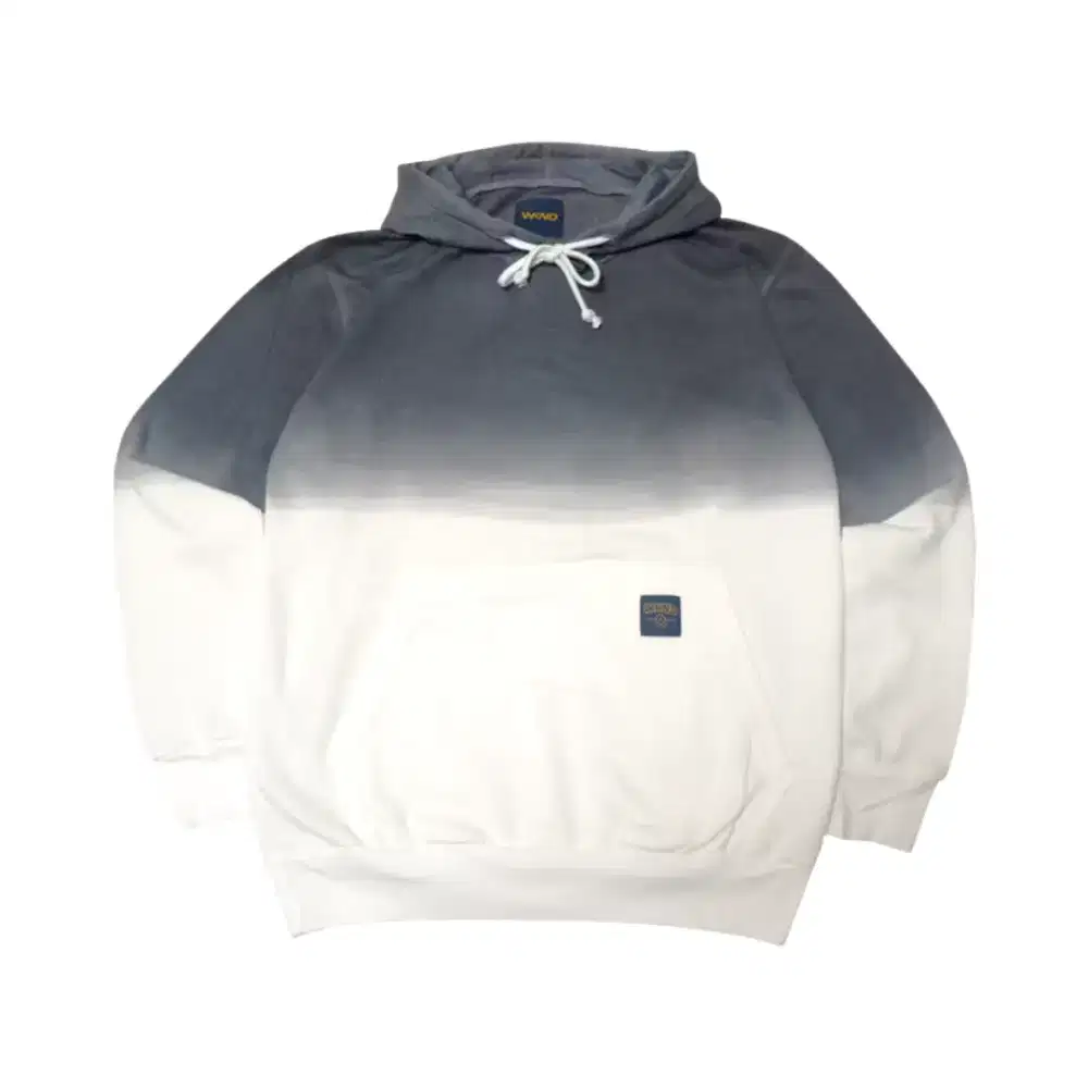 Wknd Sweater Hoodie pullover grey white deep dye 982 unisex priawanita