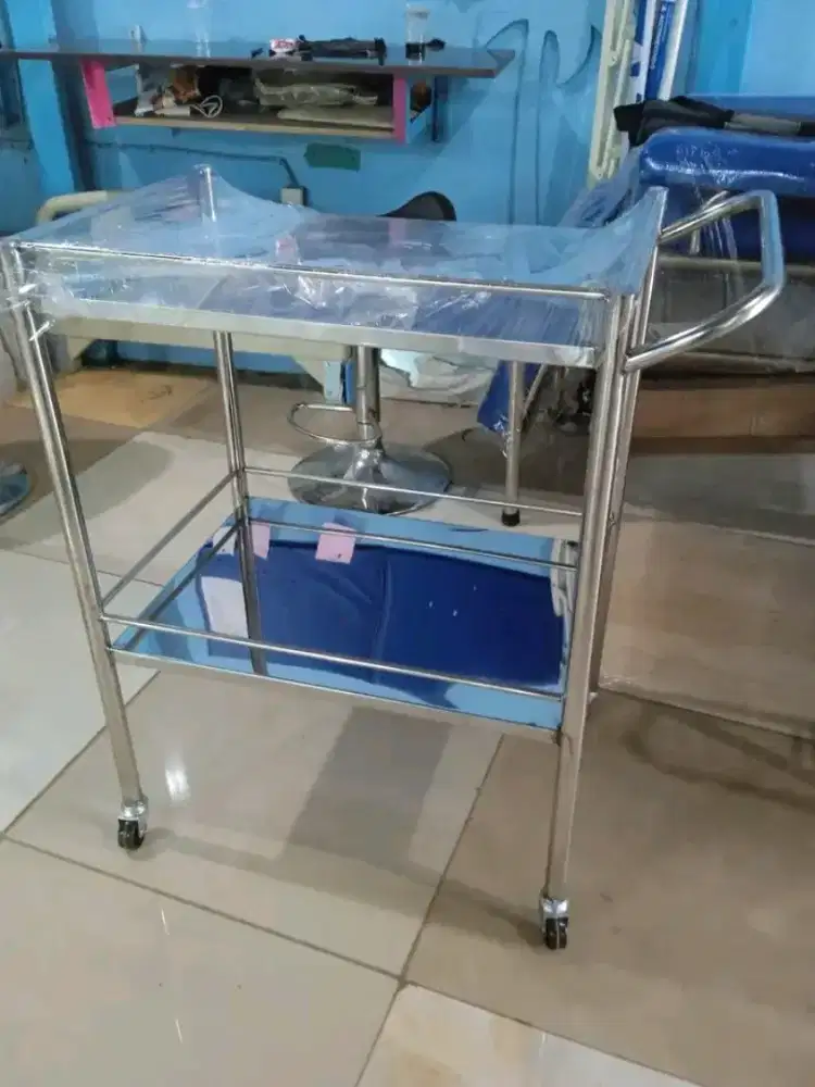 Meja Troli Instrumen 2 Rak