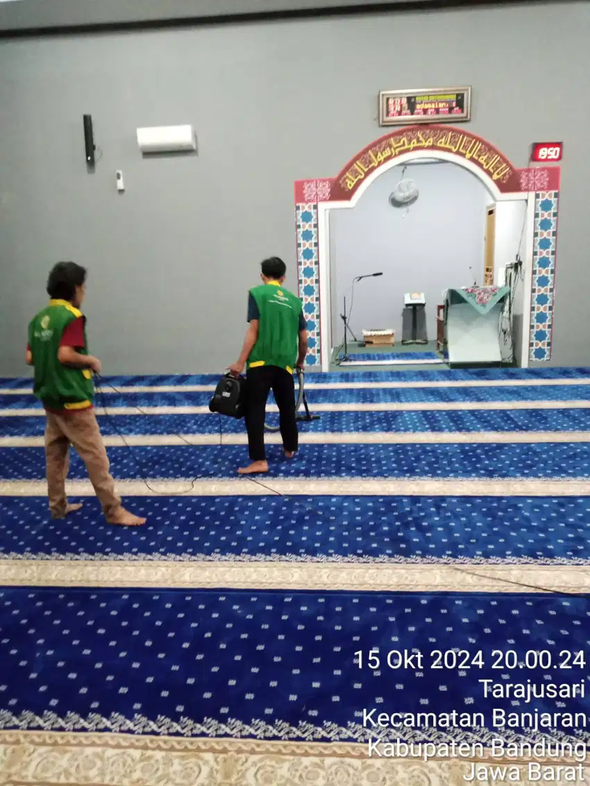 jual karpet masjid biru motif cantik