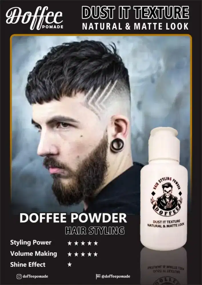 Pomade powder aroma bubblegum dari doffee pomade