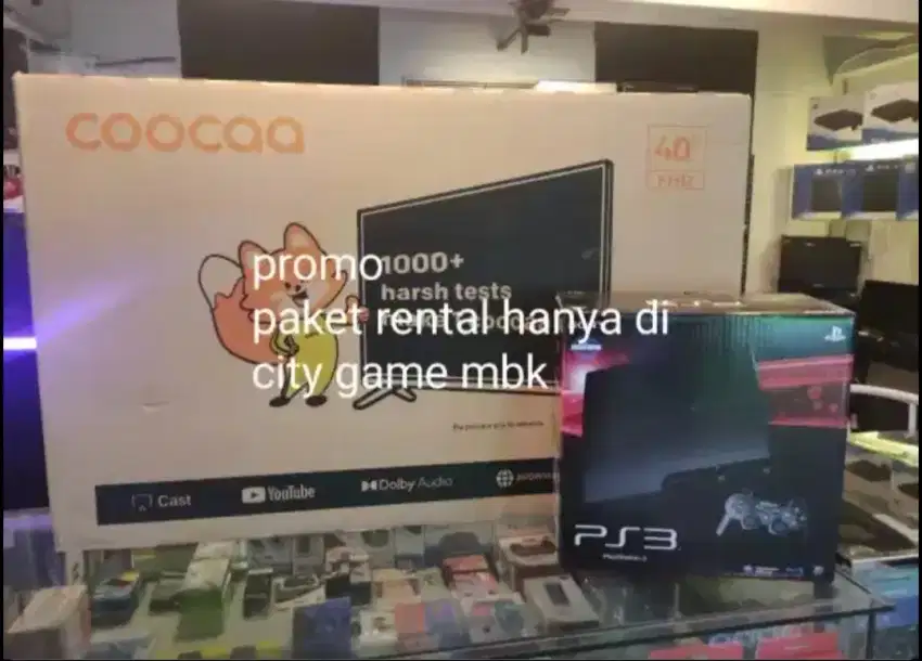 Paket rental ps3 ps4 +TV