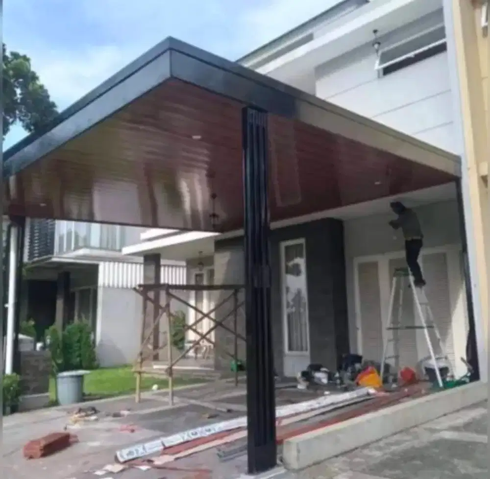 Kanopi baja ringan atap alderon dan plafon pvc