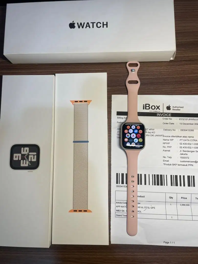 Jam Apple watch SE 2  40 mm starlight garansi ibox