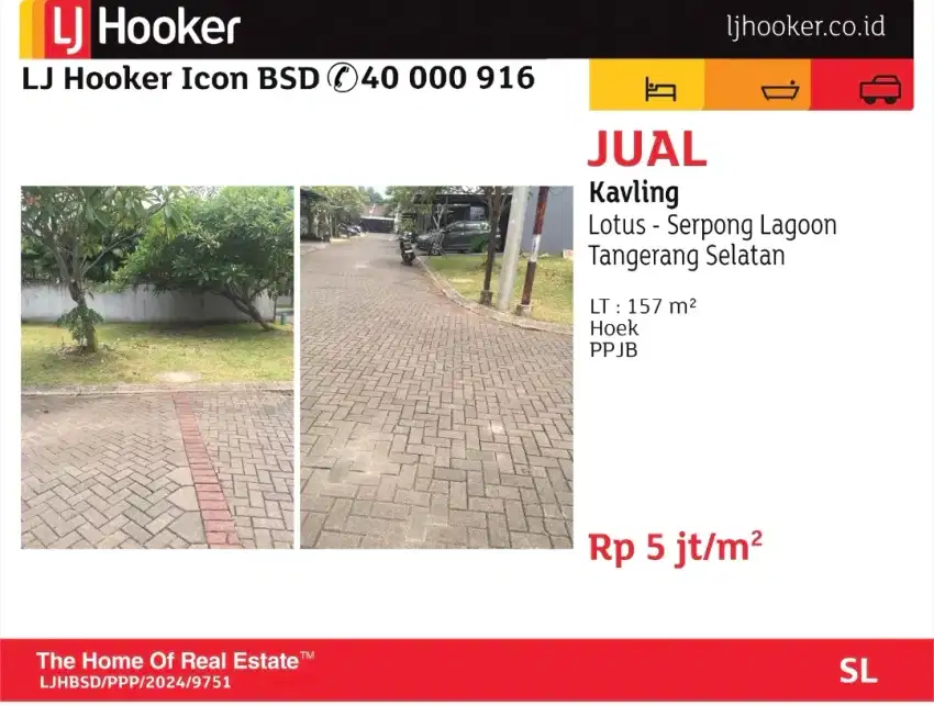 jual kavling hoek serpong lagoon