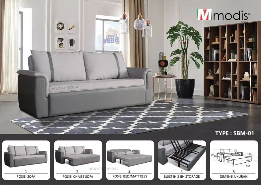 Jual Sofa Bed SBM-01 Modis Garansi 5 Tahun