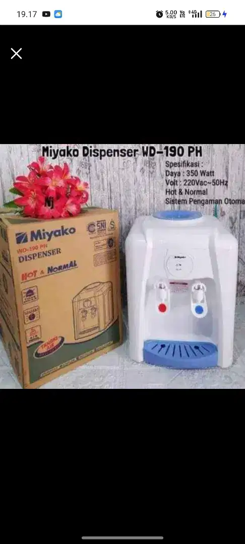 Dijual cepat Dispenser Baru ( New) panas dan normal Miyako