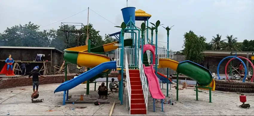 waterboom kekinian wahana bermain anak kolam renang ember tumpah odong