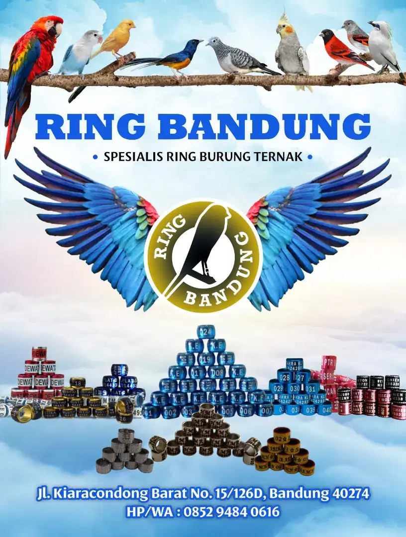 Gelang Burung atau Ring Burung Ternak Kenari Lovebird Dll