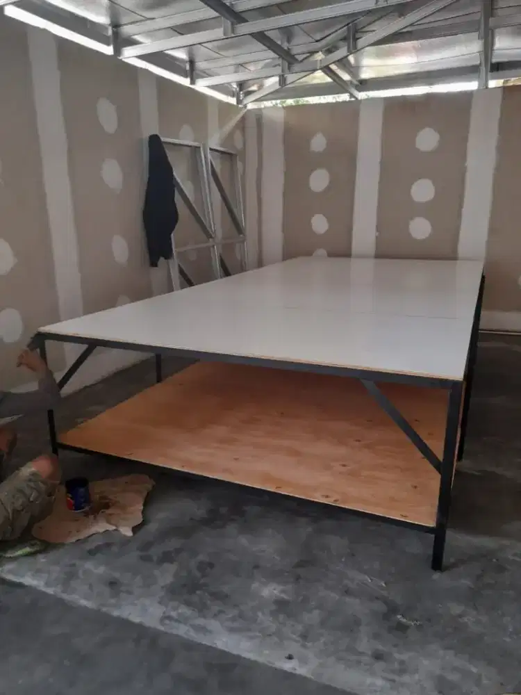 Meja Potong Multifungsi | Sablon / Pola Jahit / Kain | Rak Plywood