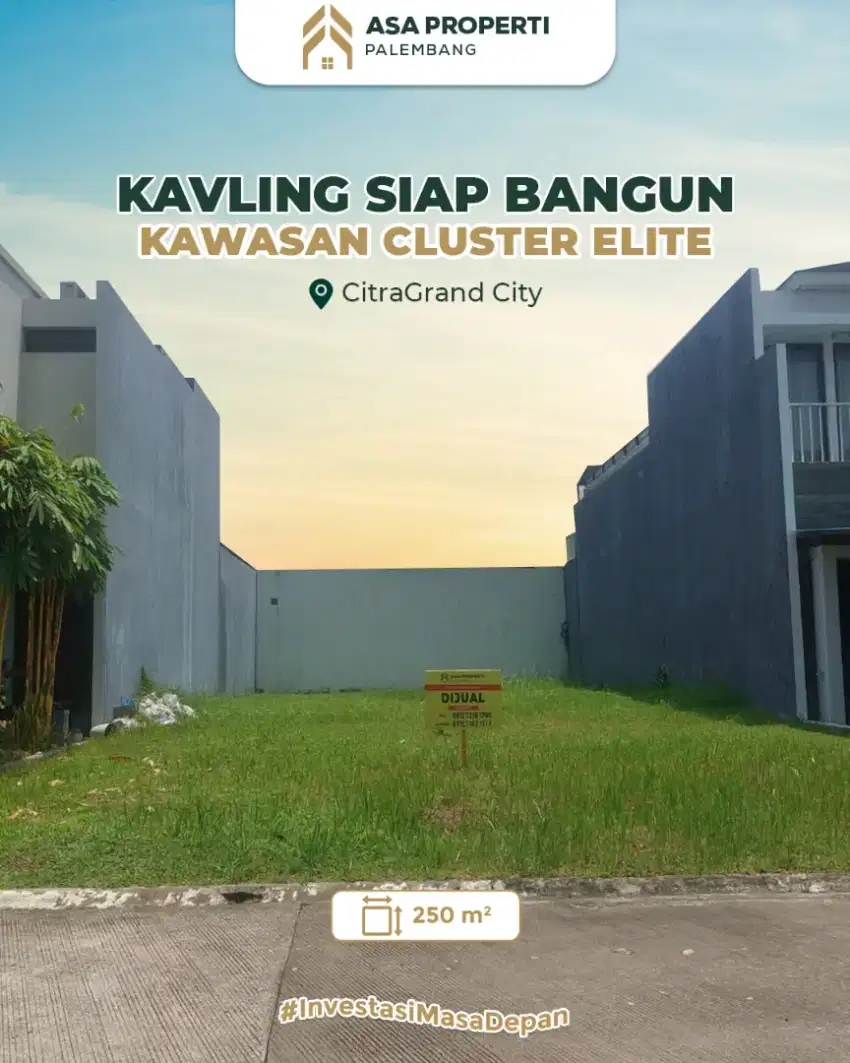 DIJUAL TANAH SIAP BANGUN DI CLUSTER ORCHARD CITRAGRAND CITY PALEMBANG