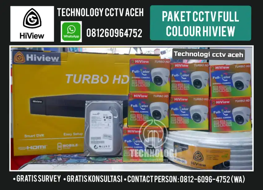 PROMO PAKET CCTV HIVIEW FULL COLOR