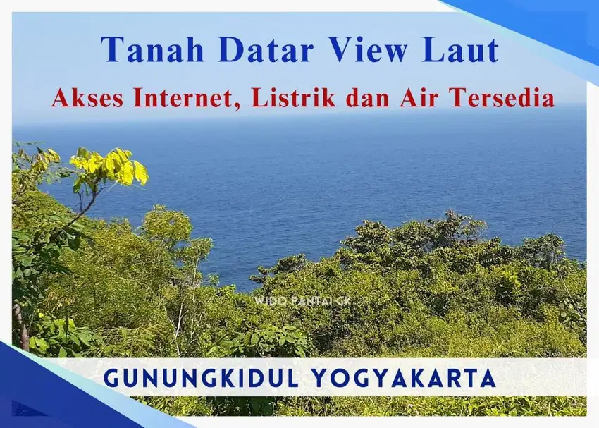 Jual Tanah Pantai Datar View Laut Murah Gunungkidul Yogyakarta