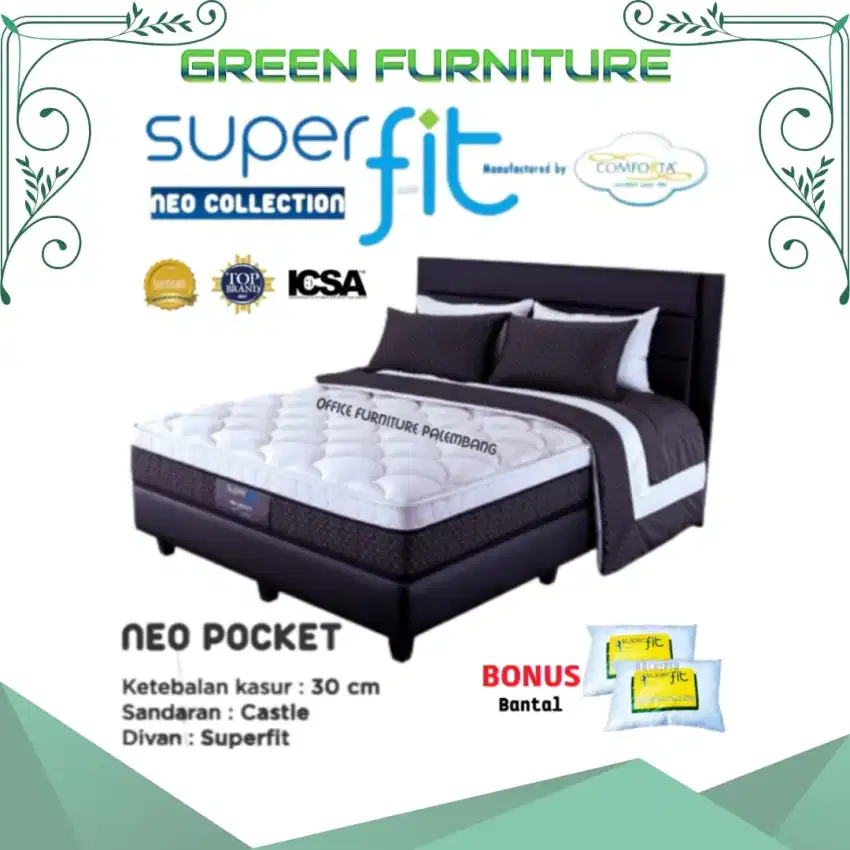 Springbed superfit by comforta neo pocket matras spring bed kasur