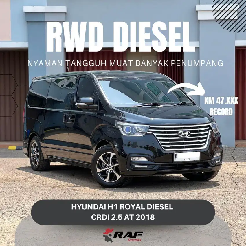 SUPER GRESS HYUNDAI H1 ROYALE DIESEL 2018 HITAM SOLAR ANTIK TERAWAT